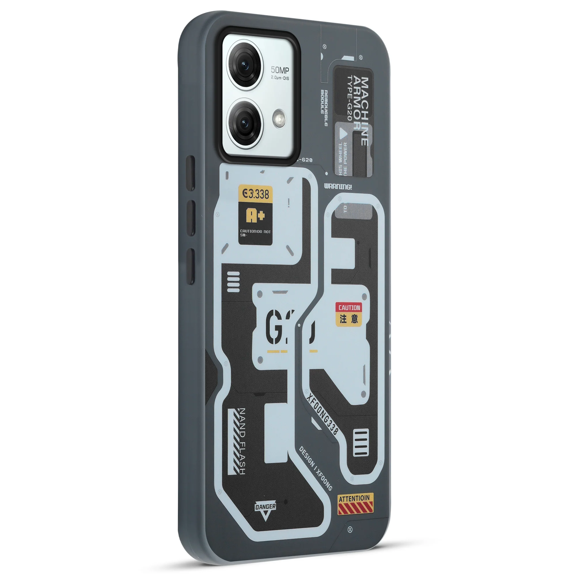 Mechanical Circuit Print Hard Back Cover For Motorola Moto G84 5G - Image 3