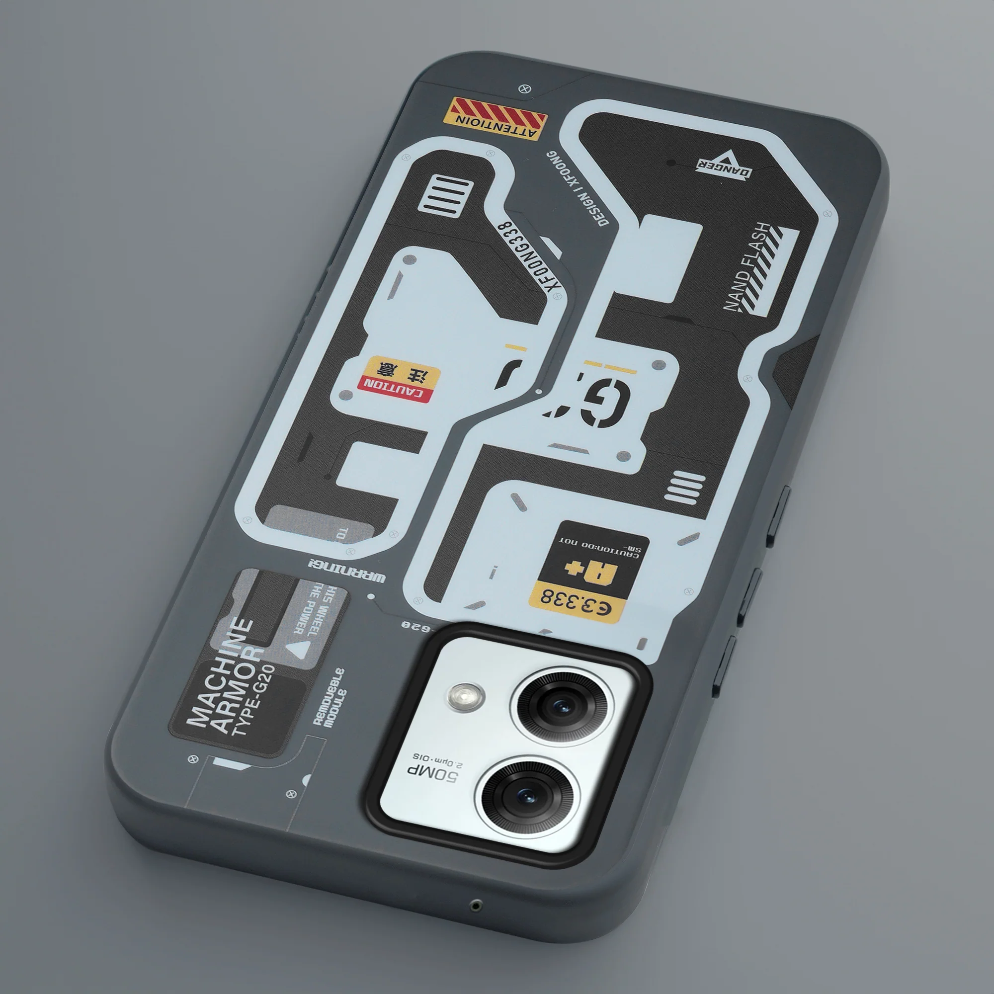 Mechanical Circuit Print Hard Back Cover For Motorola Moto G84 5G - Image 6