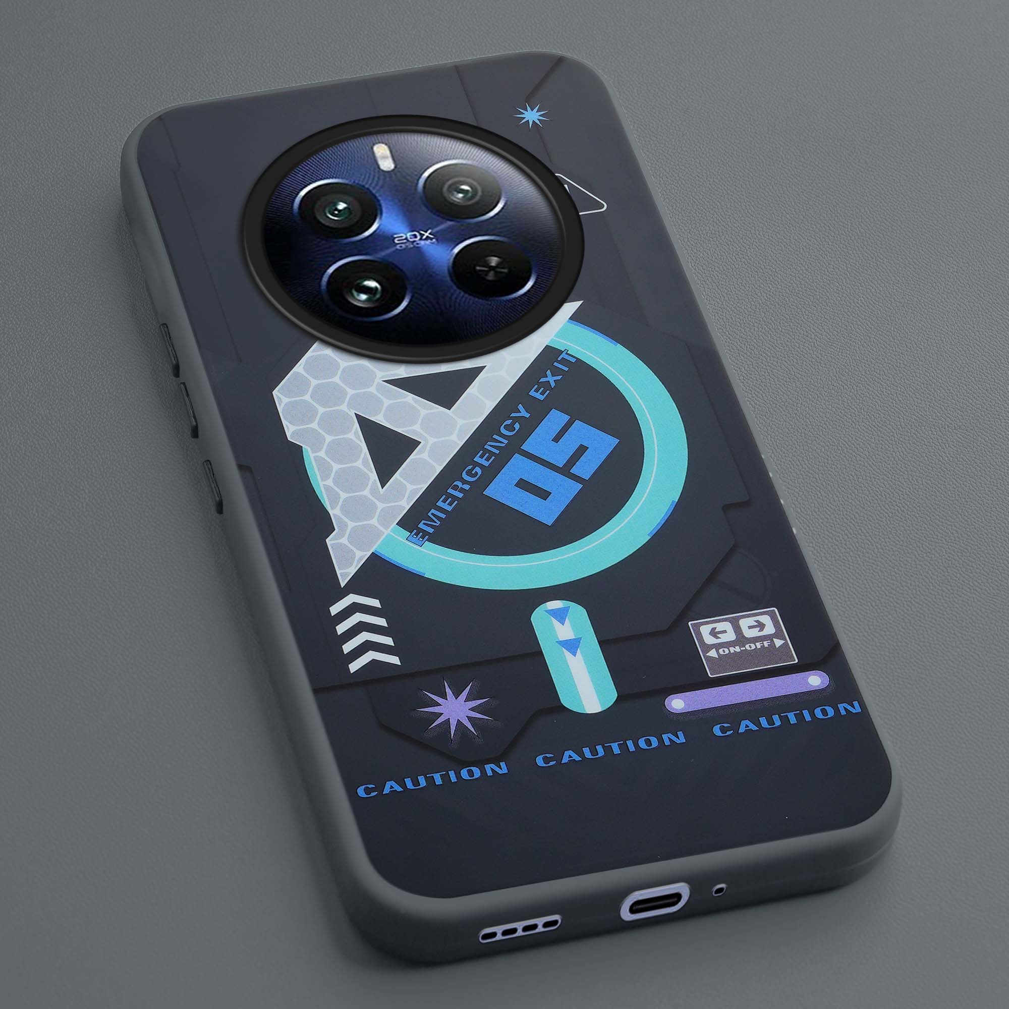 Mechanical Circuit Print Hard Back Cover For Realme 12 Plus 5G - Image 11