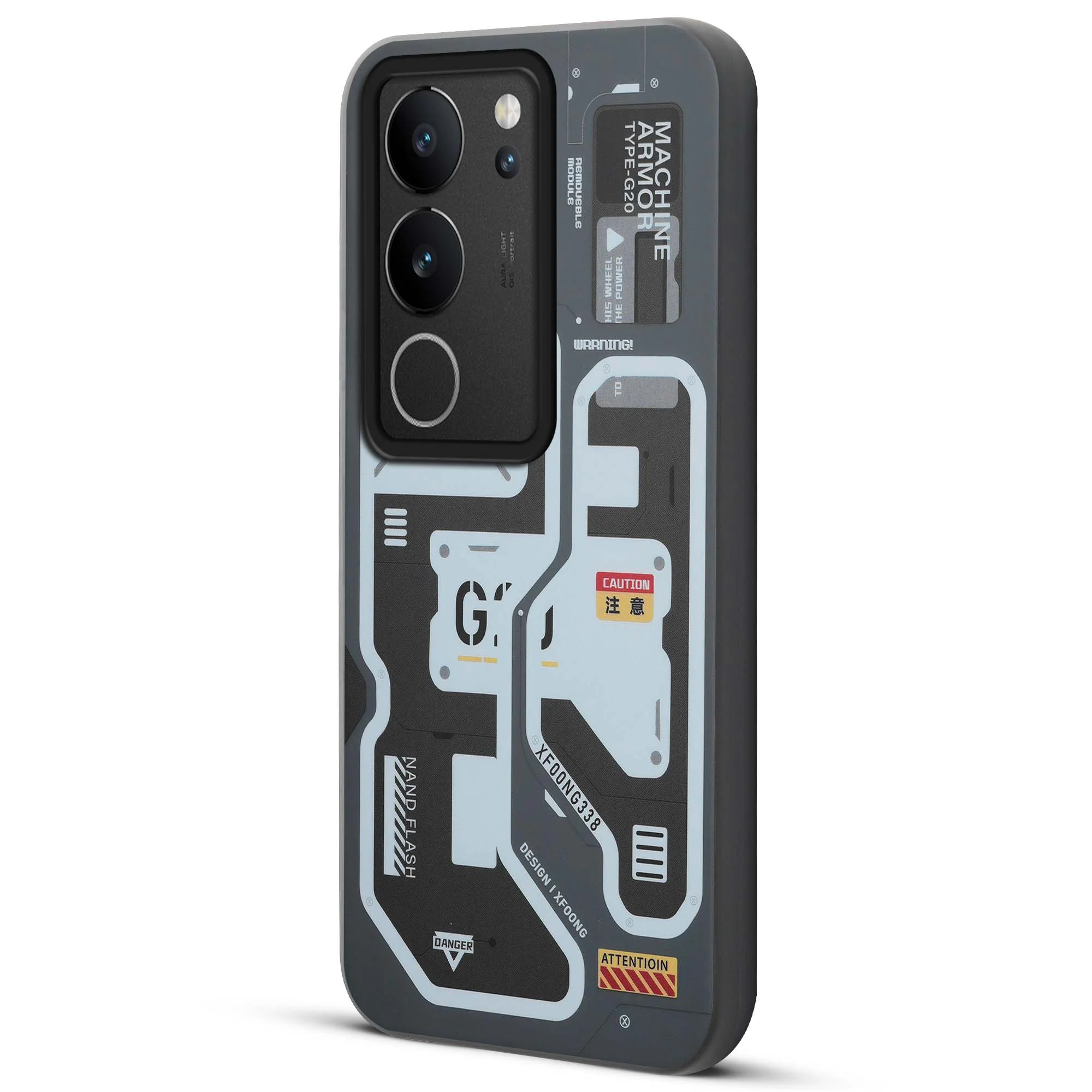 Mechanical Circuit Print Hard Back Cover For Vivo V29 5G - Image 4