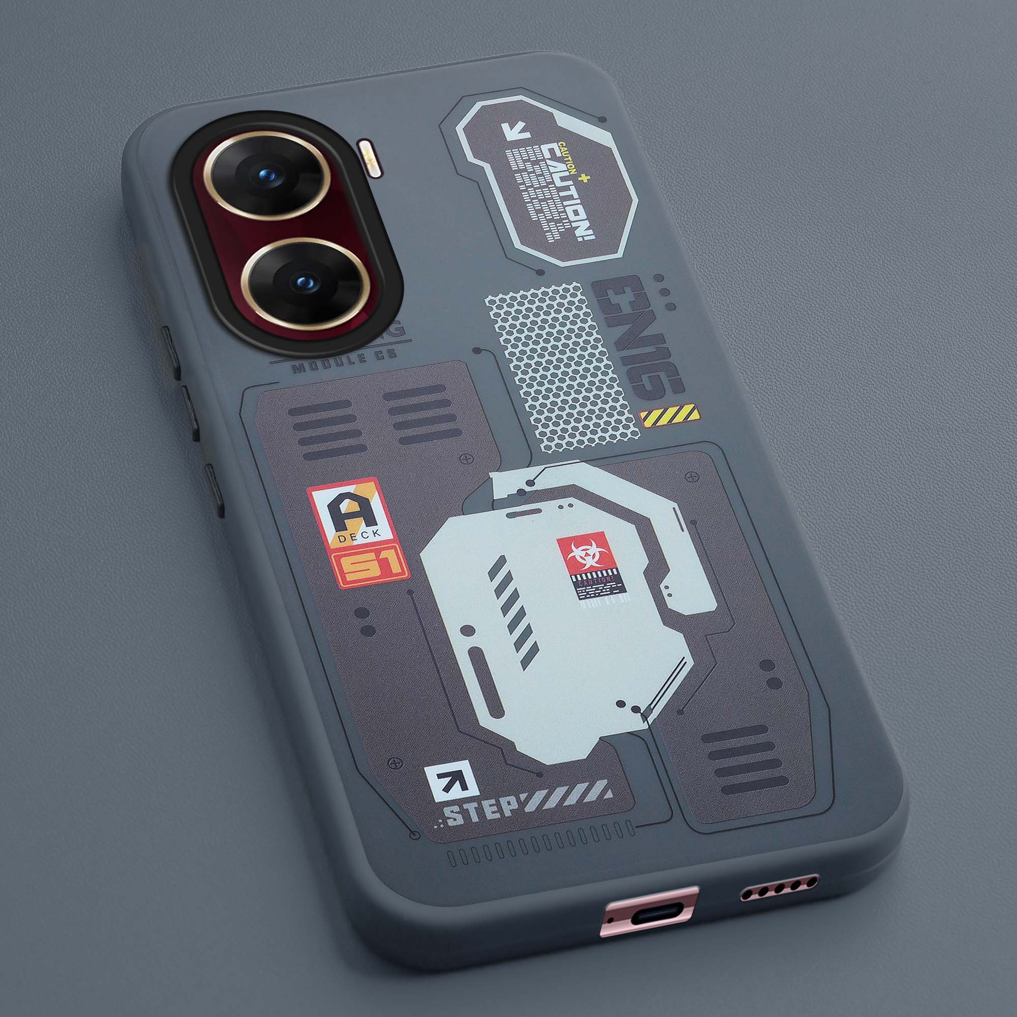 Mechanical Circuit Print Hard Back Cover For Vivo V29e 5G - Image 5