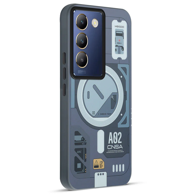 Mechanical Circuit Print Hard Back Cover For Vivo Y200e 5G - Image 3