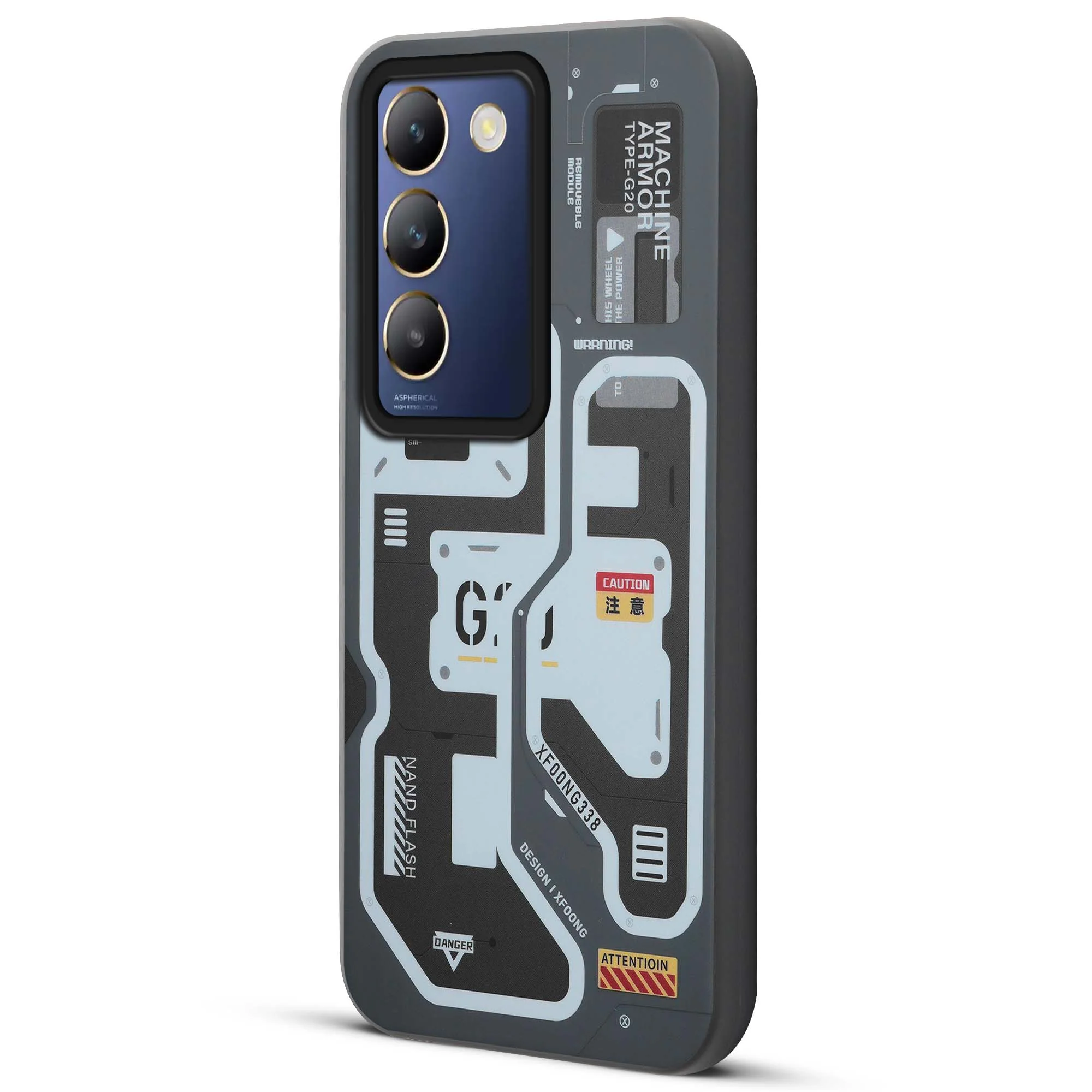 Mechanical Circuit Print Hard Back Cover For Vivo Y200e 5G - Image 52