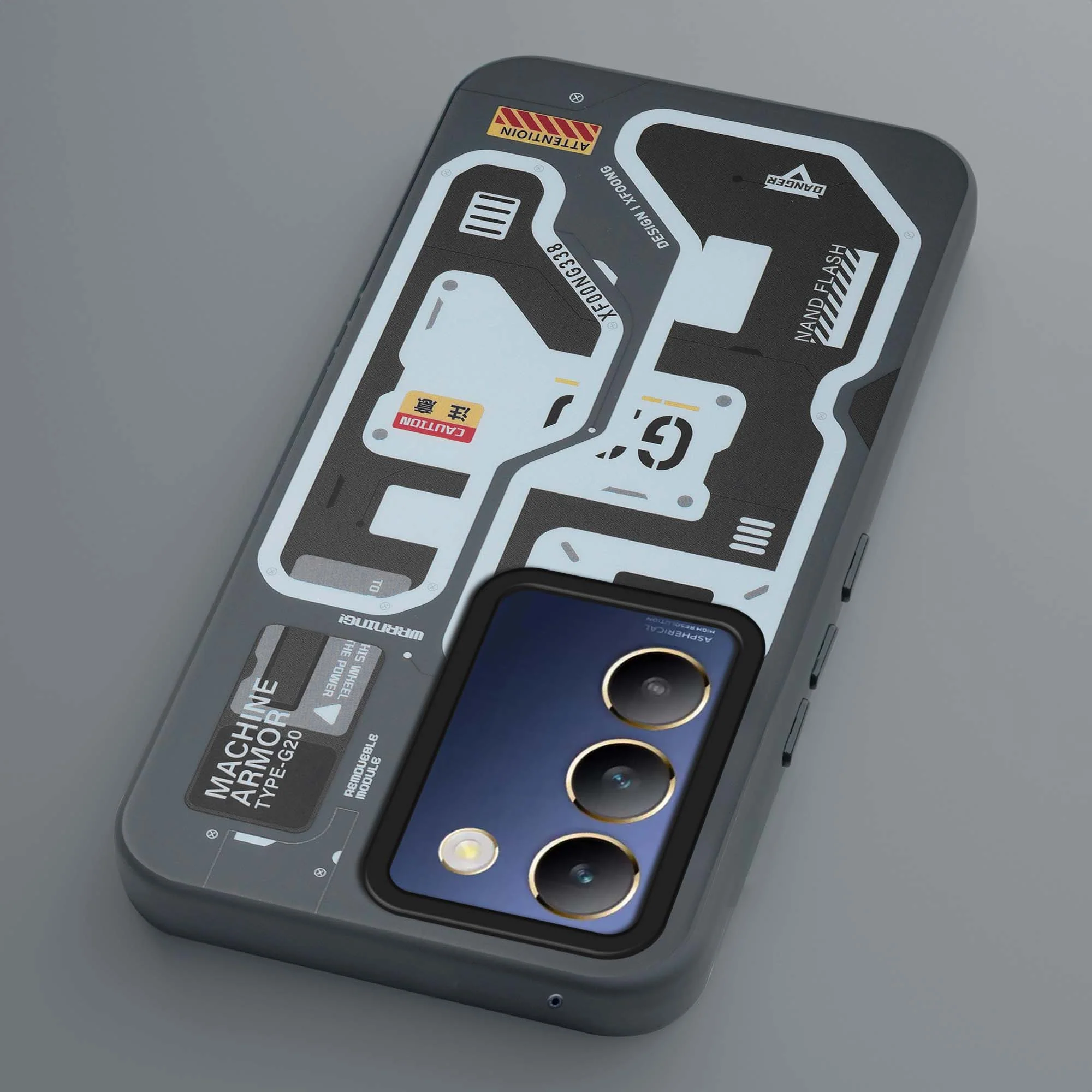 Mechanical Circuit Print Hard Back Cover For Vivo Y200e 5G - Image 54