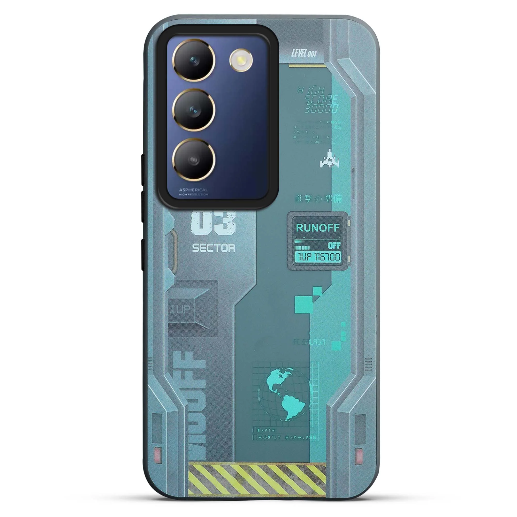 Mechanical Circuit Print Hard Back Cover For Vivo Y200e 5G - Image 67