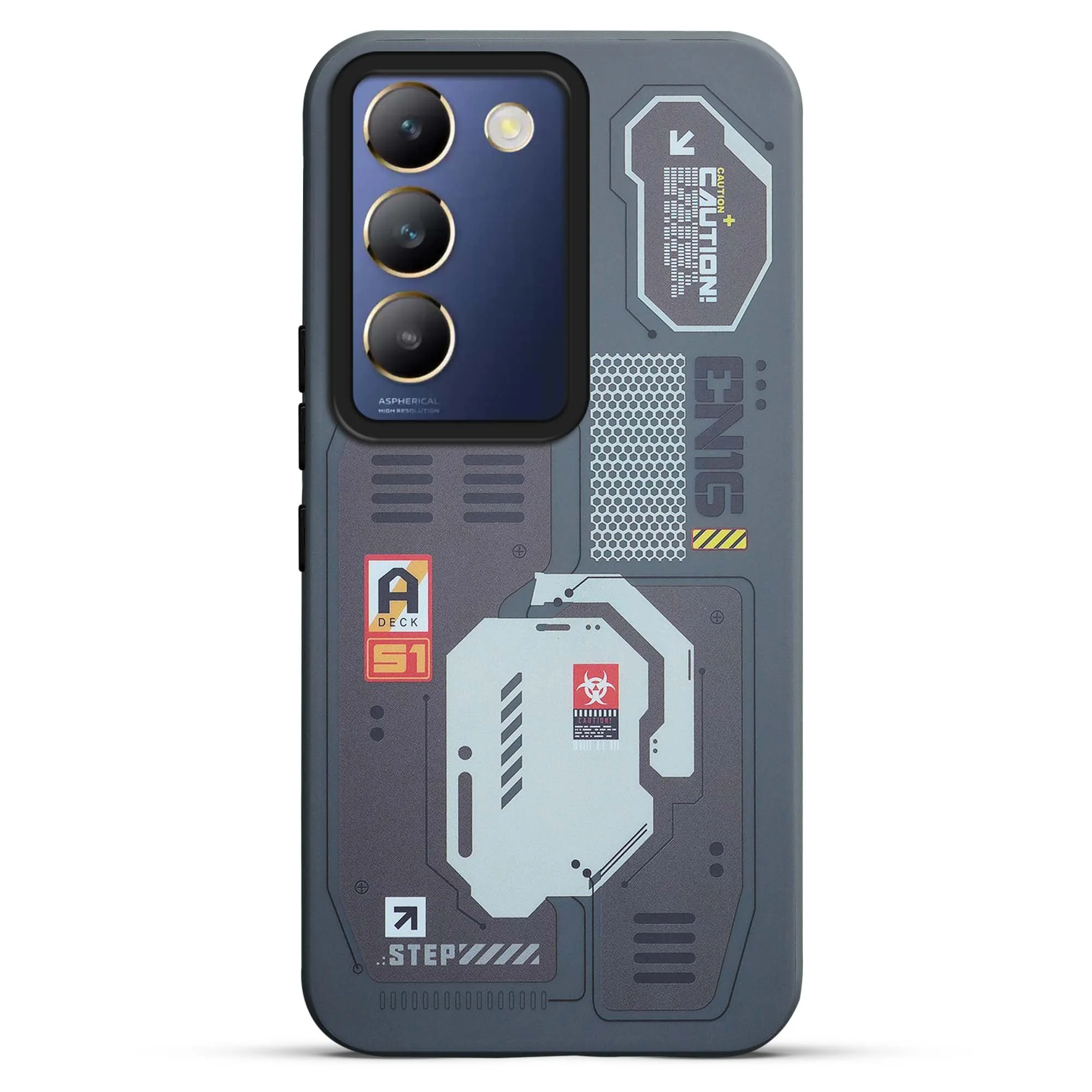 Mechanical Circuit Print Hard Back Cover For Vivo Y200e 5G - Image 73