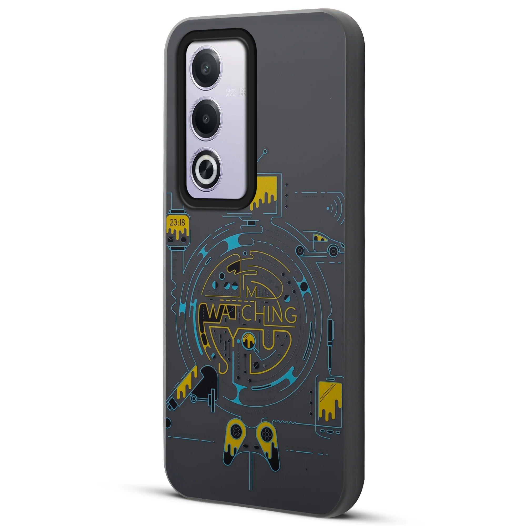 Mechanical Circuit Sector Print Hard Back Cover For Oppo A3 Pro 5G - Image 28