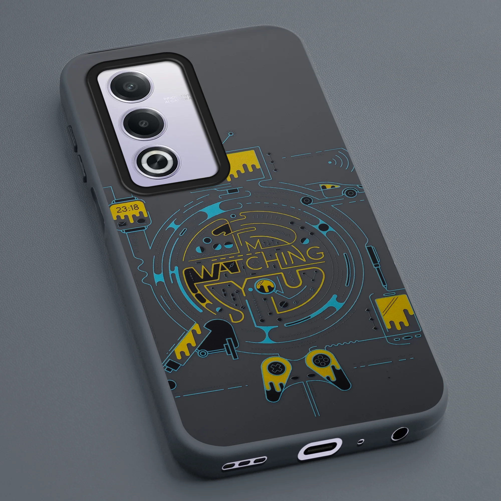 Mechanical Circuit Sector Print Hard Back Cover For Oppo A3 Pro 5G - Image 29