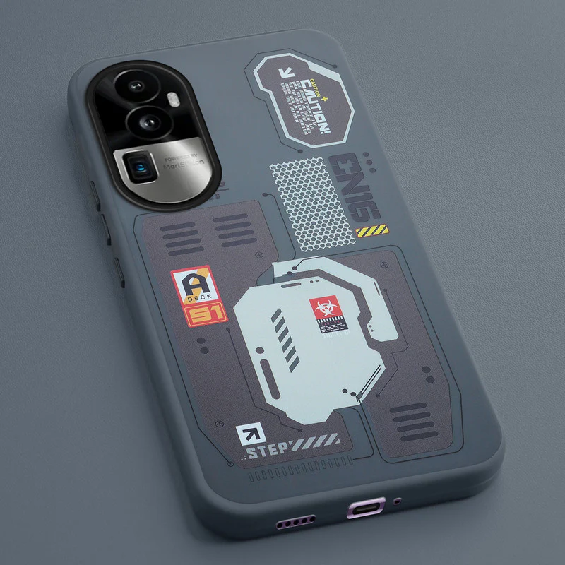 Mechanical Circuit Sector Print Hard Back Cover For Oppo Reno 10 Pro Plus 5G - Image 29