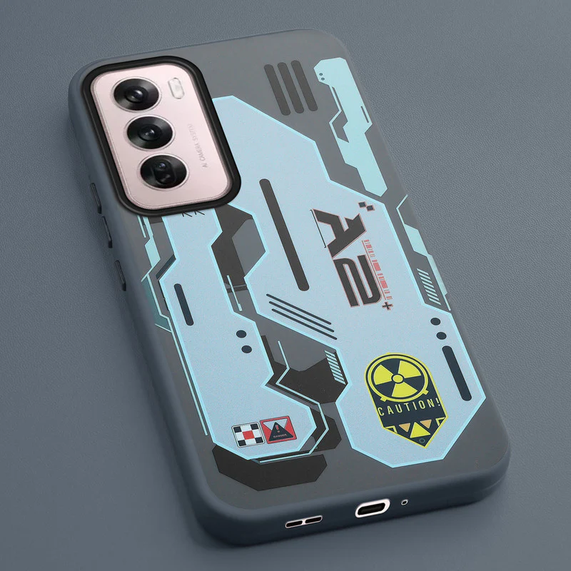 Mechanical Circuit Sector Print Hard Back Cover For Oppo Reno 12 Pro 5G - Image 29
