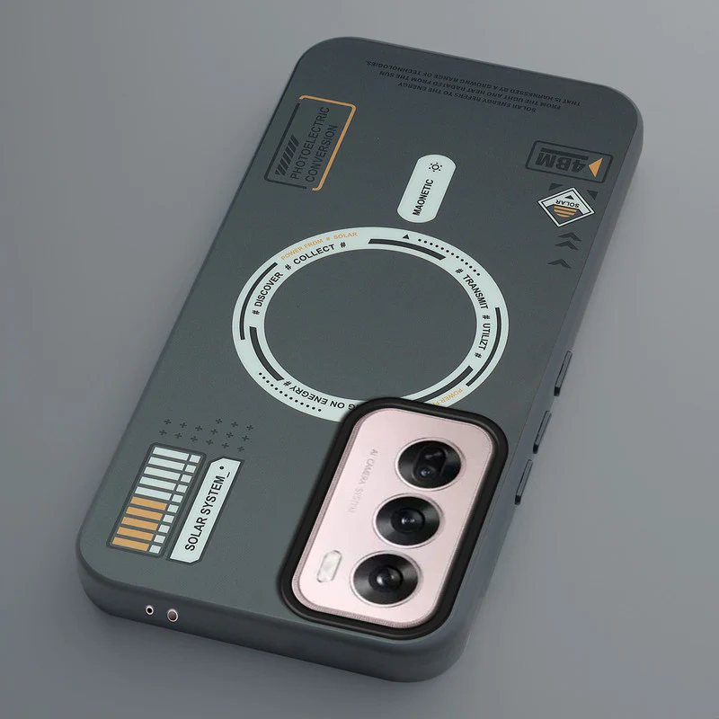 Mechanical Circuit Sector Print Hard Back Cover For Oppo Reno 12 Pro 5G - Image 42