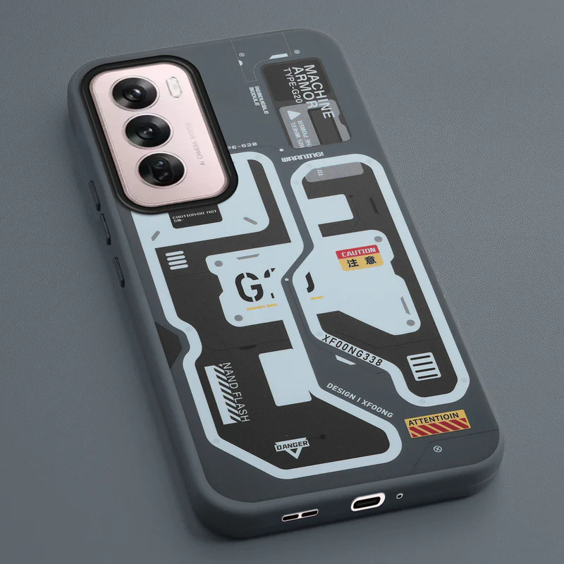 Mechanical Circuit Sector Print Hard Back Cover For Oppo Reno 12 Pro 5G - Image 5