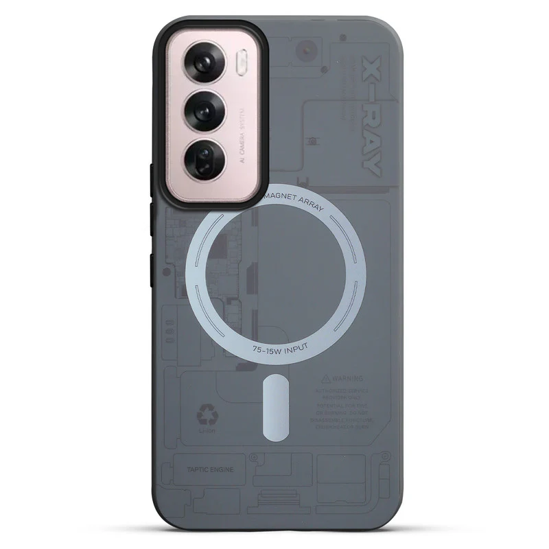 Mechanical Circuit Sector Print Hard Back Cover For Oppo Reno 12 Pro 5G - Image 55