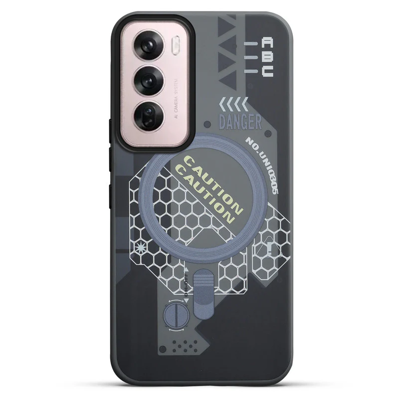 Mechanical Circuit Sector Print Hard Back Cover For Oppo Reno 12 Pro 5G - Image 7