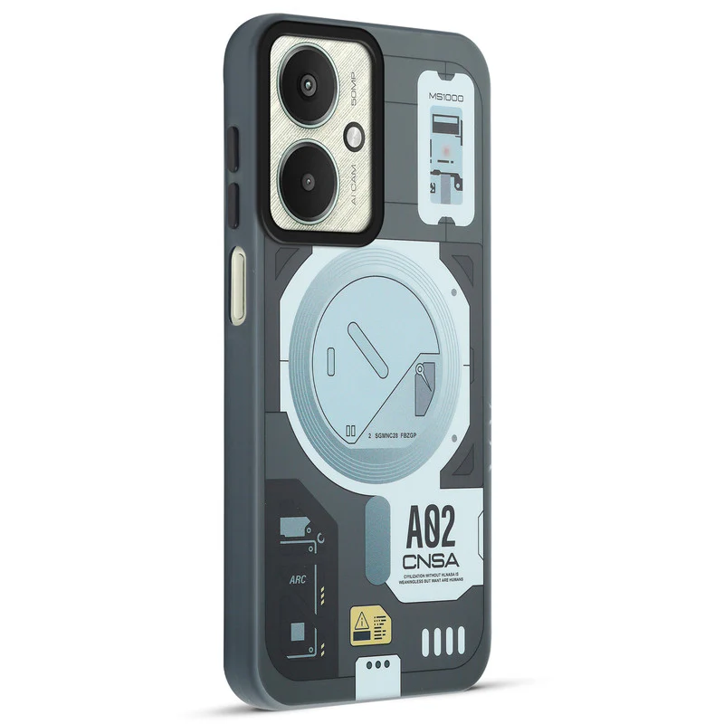 Mechanical Circuit Sector Print Hard Back Cover For Poco M6 5G - Image 18