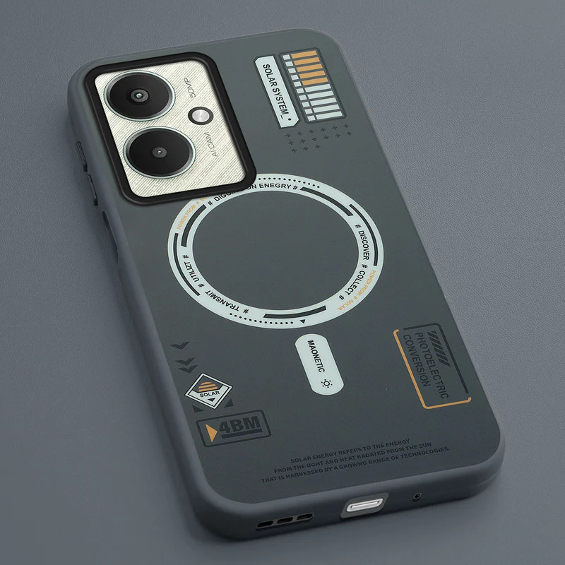 Mechanical Circuit Sector Print Hard Back Cover For Poco M6 5G - Image 35