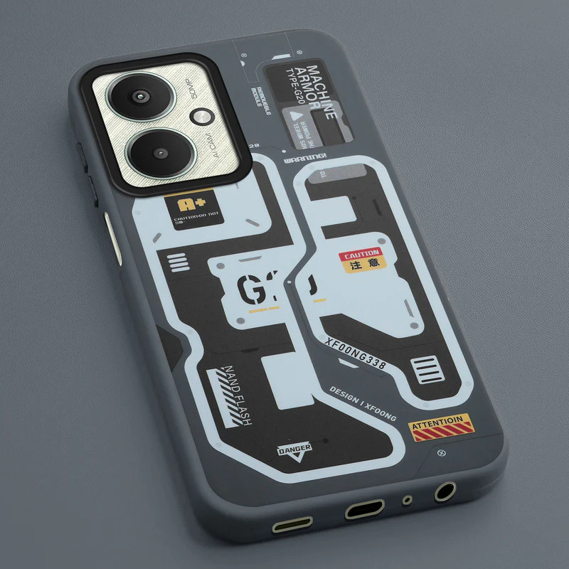 Mechanical Circuit Sector Print Hard Back Cover For Poco M6 5G - Image 5