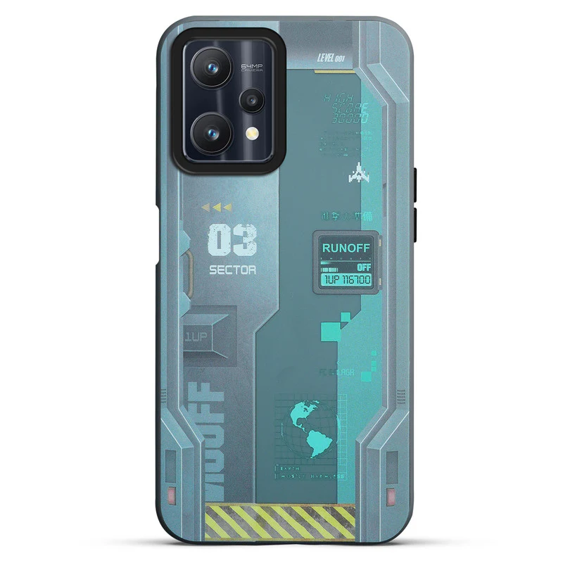 Mechanical Circuit Sector Print Hard Back Cover For Realme 9 Pro 5G - Image 31