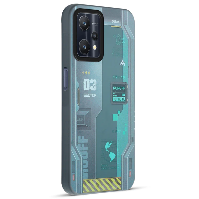 Mechanical Circuit Sector Print Hard Back Cover For Realme 9 Pro 5G - Image 33