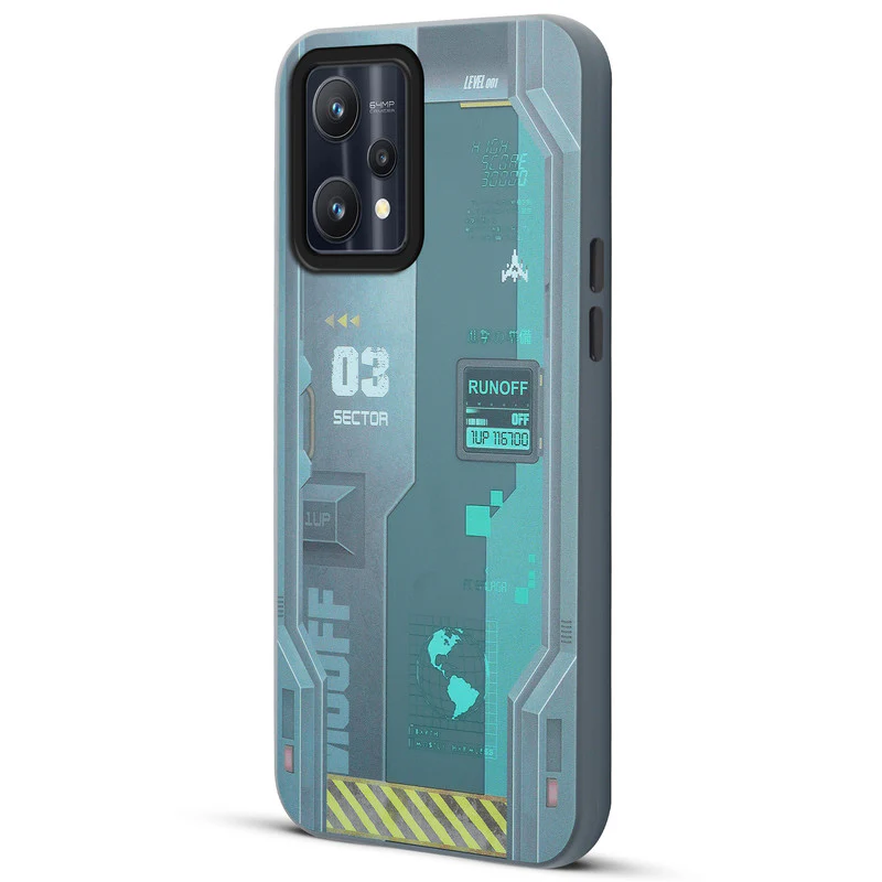 Mechanical Circuit Sector Print Hard Back Cover For Realme 9 Pro 5G - Image 34