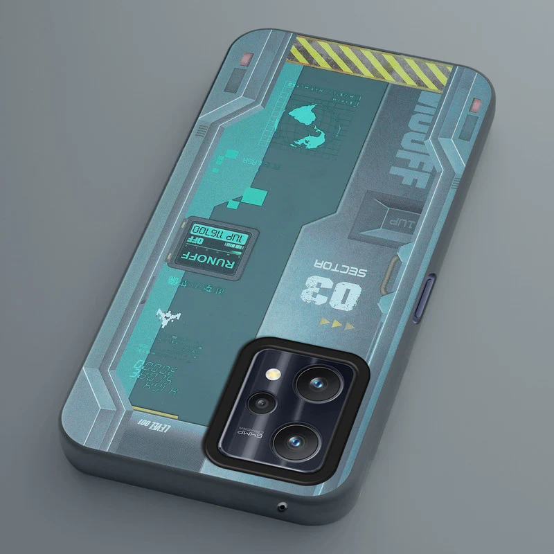 Mechanical Circuit Sector Print Hard Back Cover For Realme 9 Pro 5G - Image 36