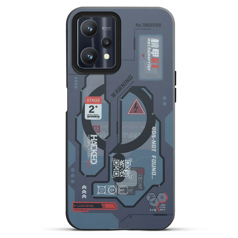 Mechanical Circuit Sector Print Hard Back Cover For Realme 9 Pro 5G - Image 43