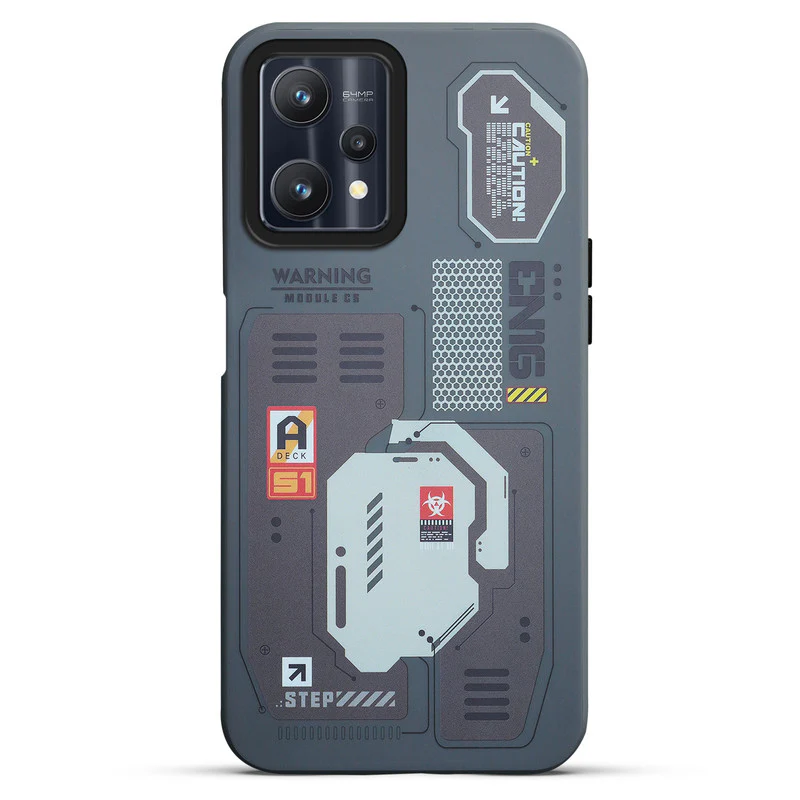 Mechanical Circuit Sector Print Hard Back Cover For Realme 9 Pro 5G - Image 49