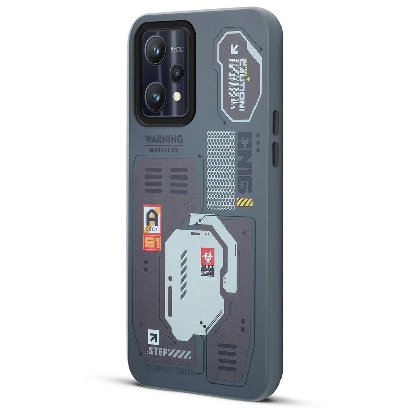 Mechanical Circuit Sector Print Hard Back Cover For Realme 9 Pro 5G - Image 52