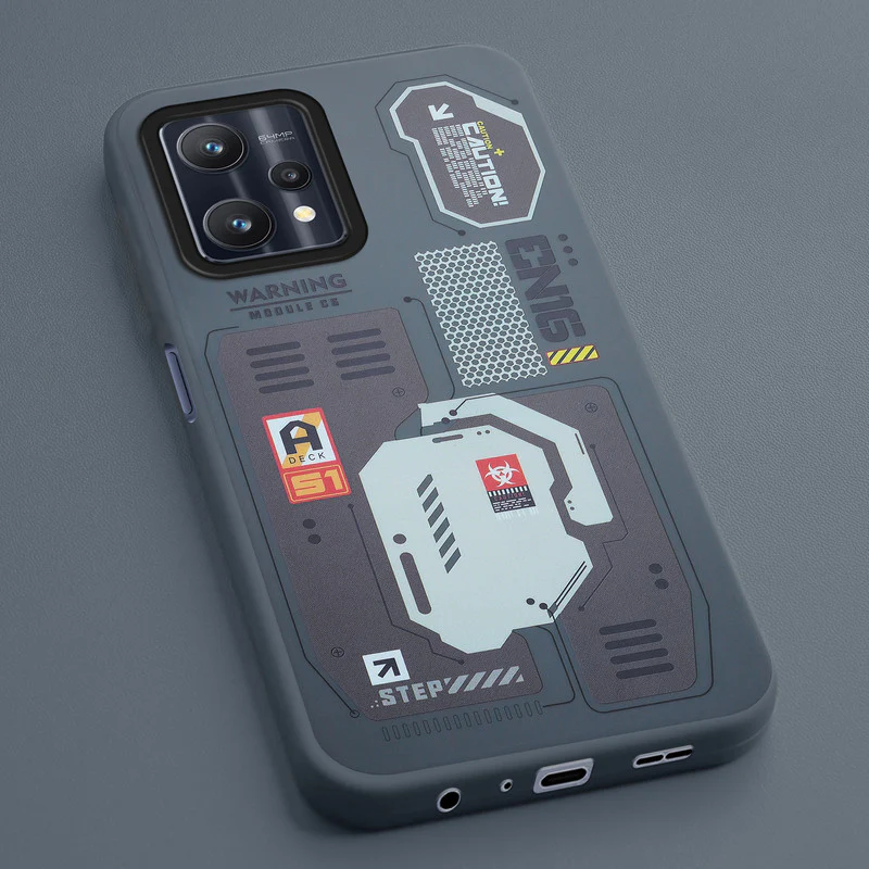 Mechanical Circuit Sector Print Hard Back Cover For Realme 9 Pro 5G - Image 53