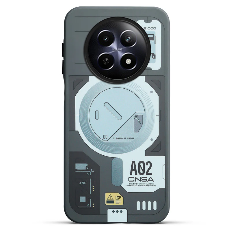 Mechanical Circuit Sector Print Hard Back Cover For Realme C65 5G - Image 13