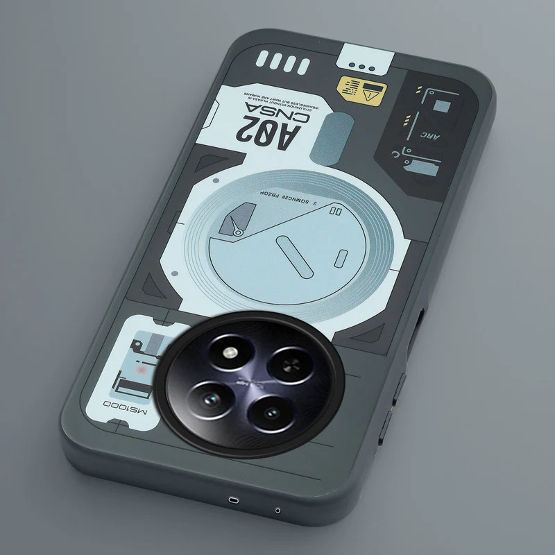 Mechanical Circuit Sector Print Hard Back Cover For Realme C65 5G - Image 18