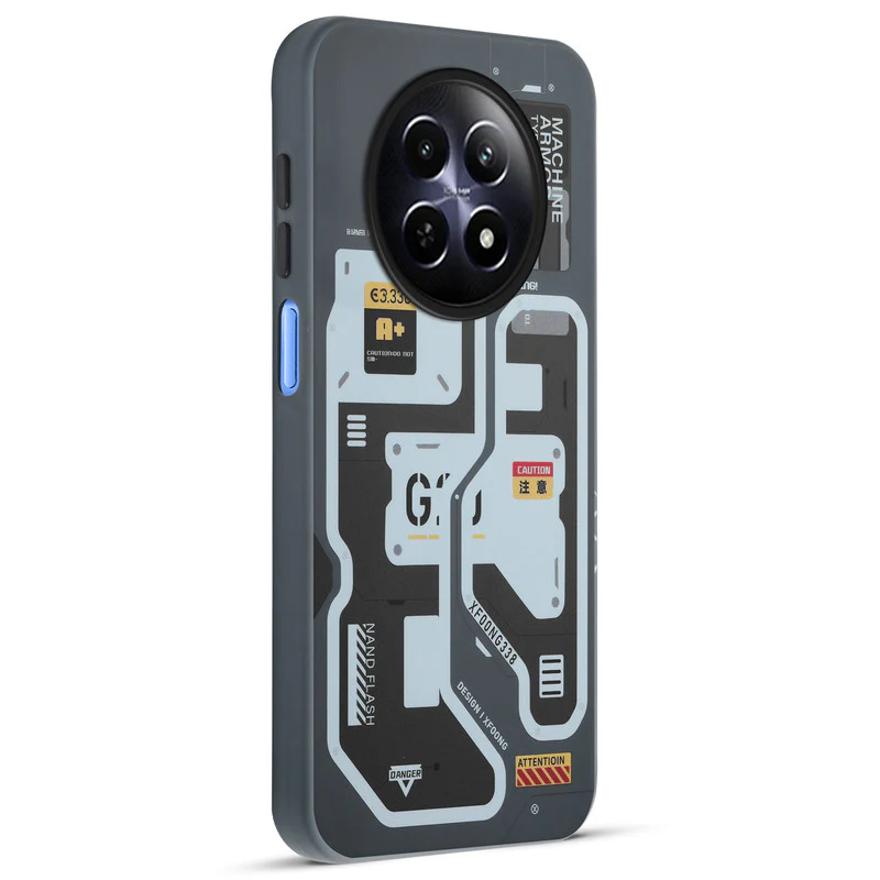 Mechanical Circuit Sector Print Hard Back Cover For Realme C65 5G - Image 3