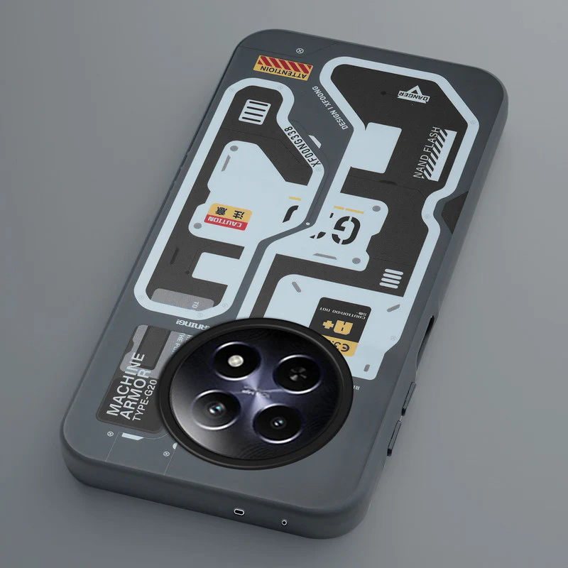 Mechanical Circuit Sector Print Hard Back Cover For Realme C65 5G - Image 6