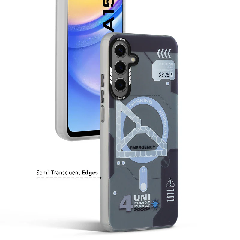 Mechanical Circuit Sector Print Hard Back Cover For Samsung A15 5G - Image 18