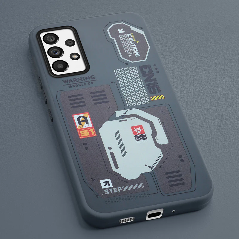 Mechanical Circuit Print Hard Back Cover For Samsung A73 5G - Image 45