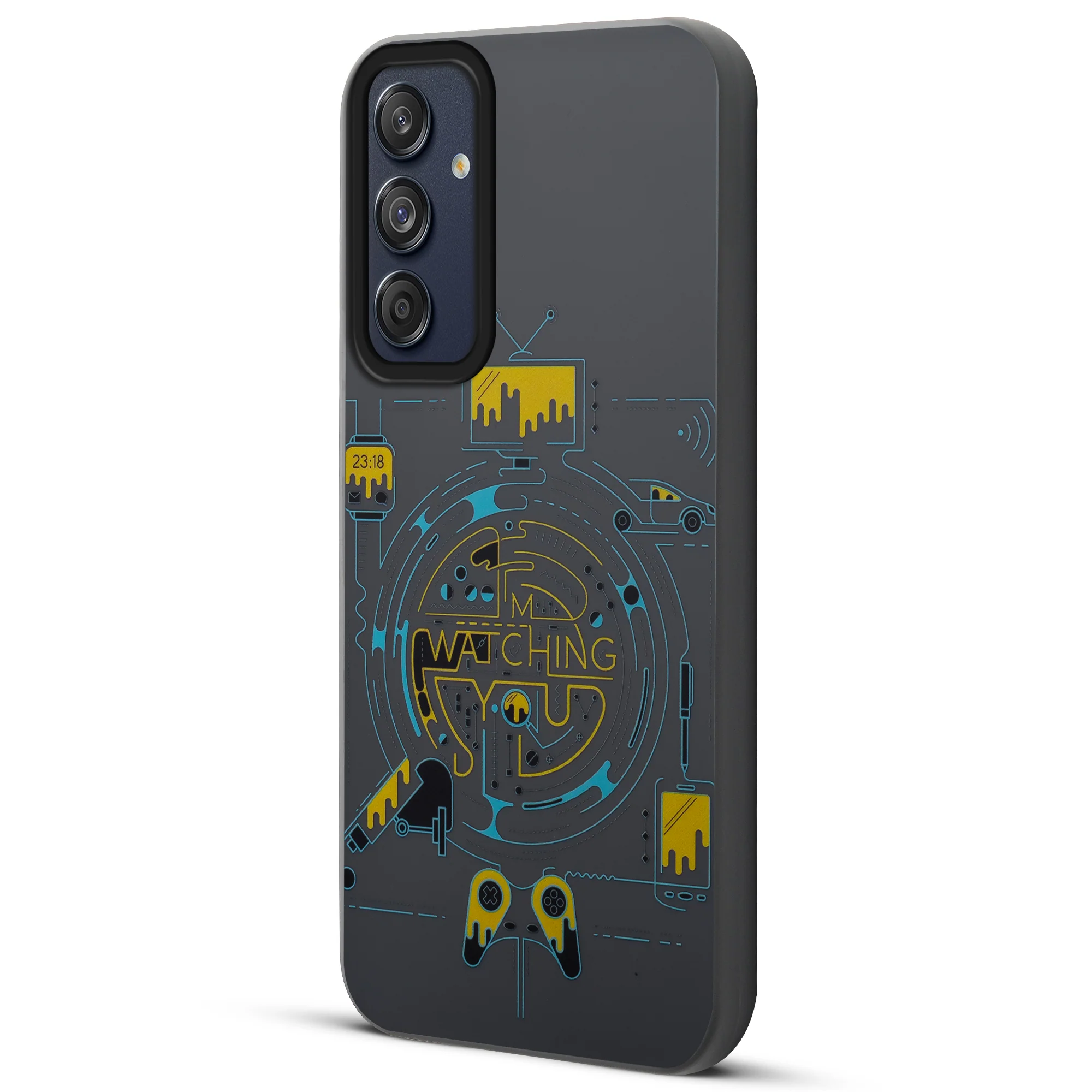 Mechanical Circuit Sector Print Hard Back Cover For Samsung F55 5G - Image 16