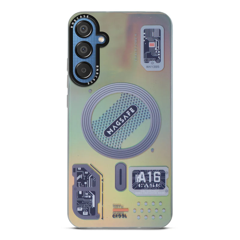 Colorful Reflective Circuit Prints Hard Back Protector Case For Samsung M55 5G - Image 12