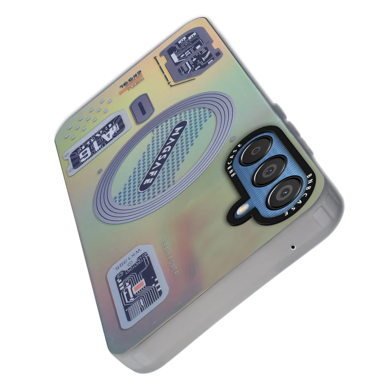Colorful Reflective Circuit Prints Hard Back Protector Case For Samsung M55 5G - Image 13