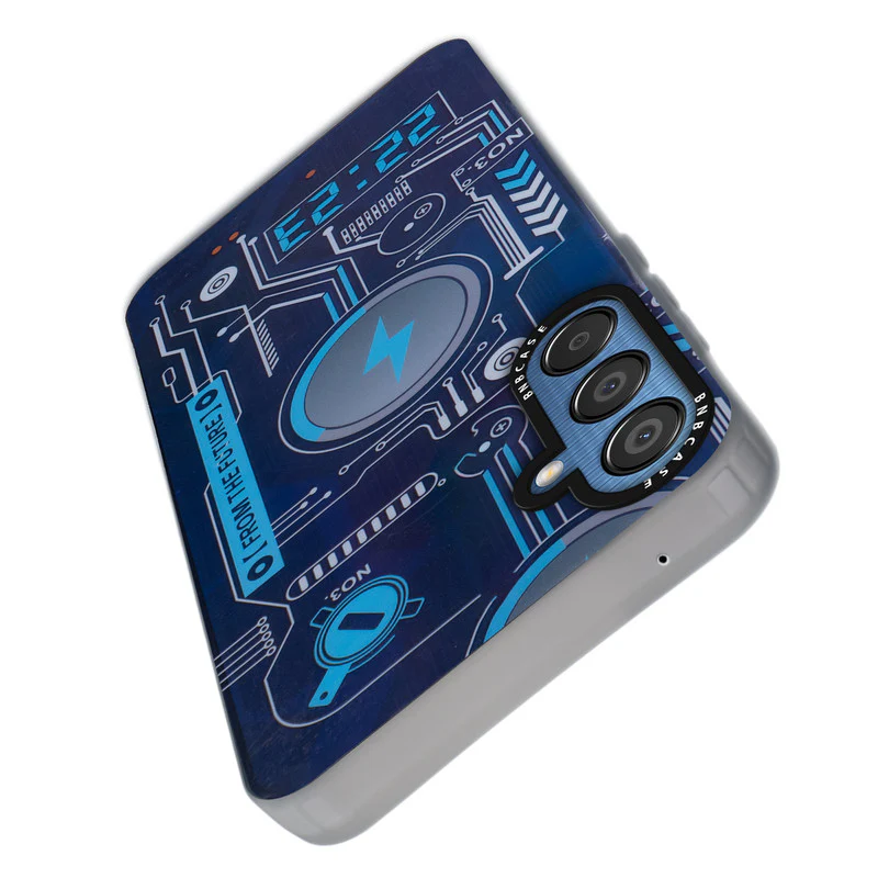 Colorful Reflective Circuit Prints Hard Back Protector Case For Samsung M55 5G - Image 20