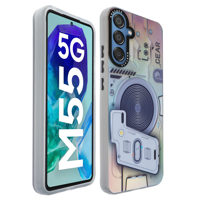 Colorful Reflective Circuit Prints Hard Back Protector Case For Samsung M55 5G - Image 27