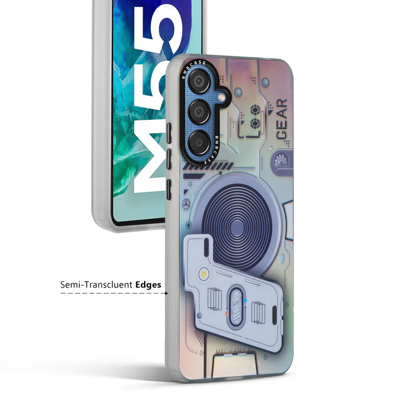 Colorful Reflective Circuit Prints Hard Back Protector Case For Samsung M55 5G - Image 30