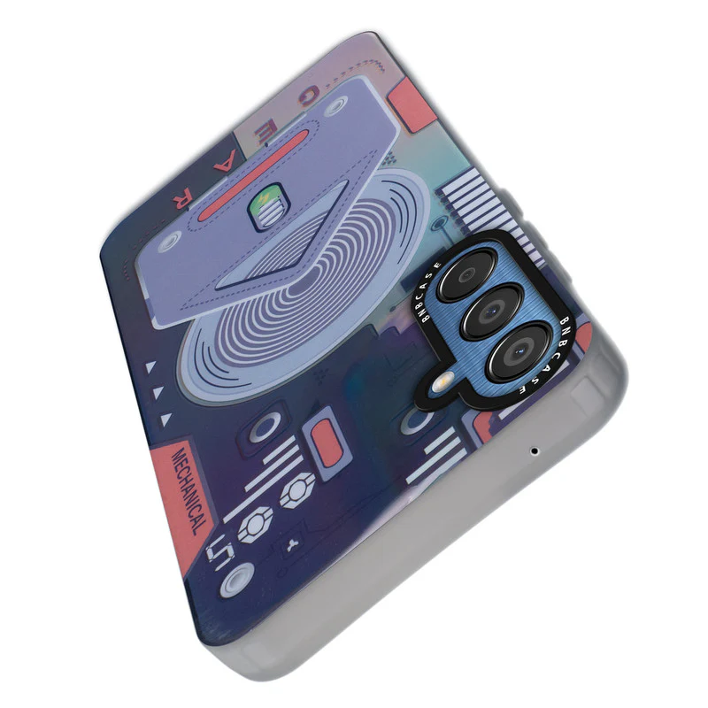 Colorful Reflective Circuit Prints Hard Back Protector Case For Samsung M55 5G - Image 37