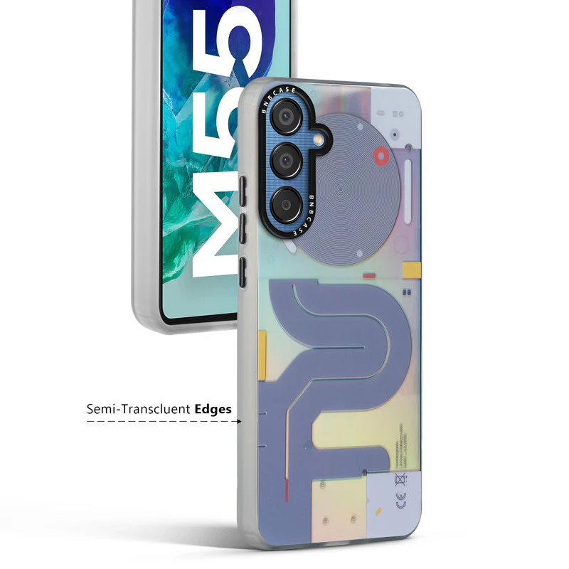 Colorful Reflective Circuit Prints Hard Back Protector Case For Samsung M55 5G - Image 46