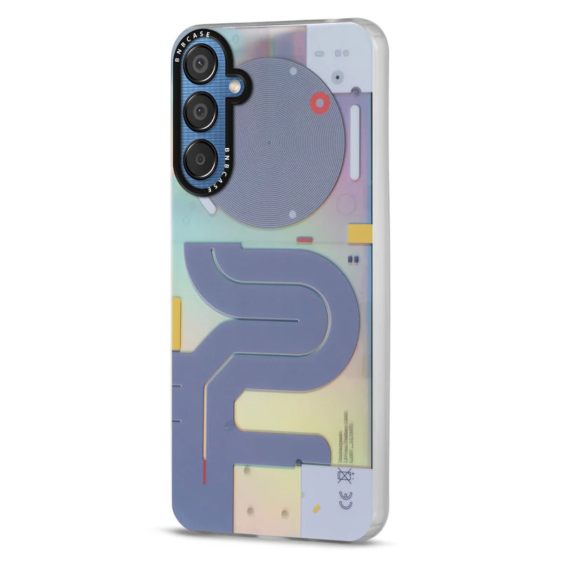 Colorful Reflective Circuit Prints Hard Back Protector Case For Samsung M55 5G - Image 48