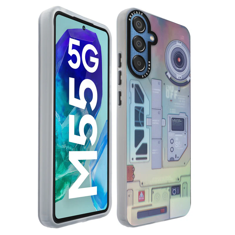 Colorful Reflective Circuit Prints Hard Back Protector Case For Samsung M55 5G - Image 59