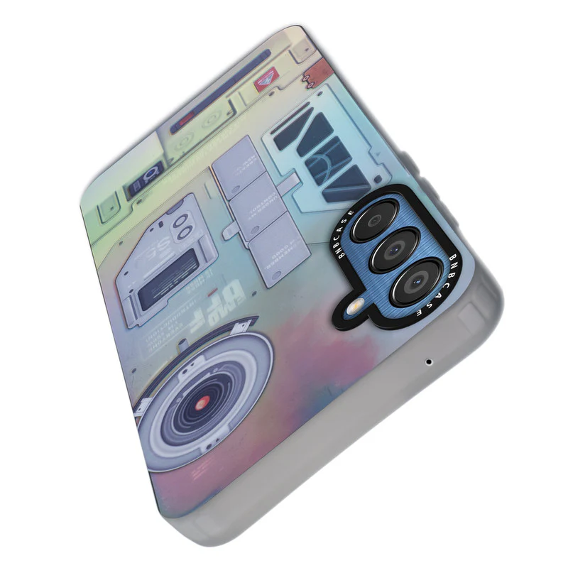 Colorful Reflective Circuit Prints Hard Back Protector Case For Samsung M55 5G - Image 61