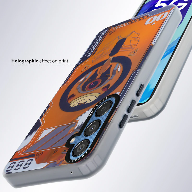 Colorful Reflective Circuit Prints Hard Back Protector Case For Samsung M55 5G - Image 7