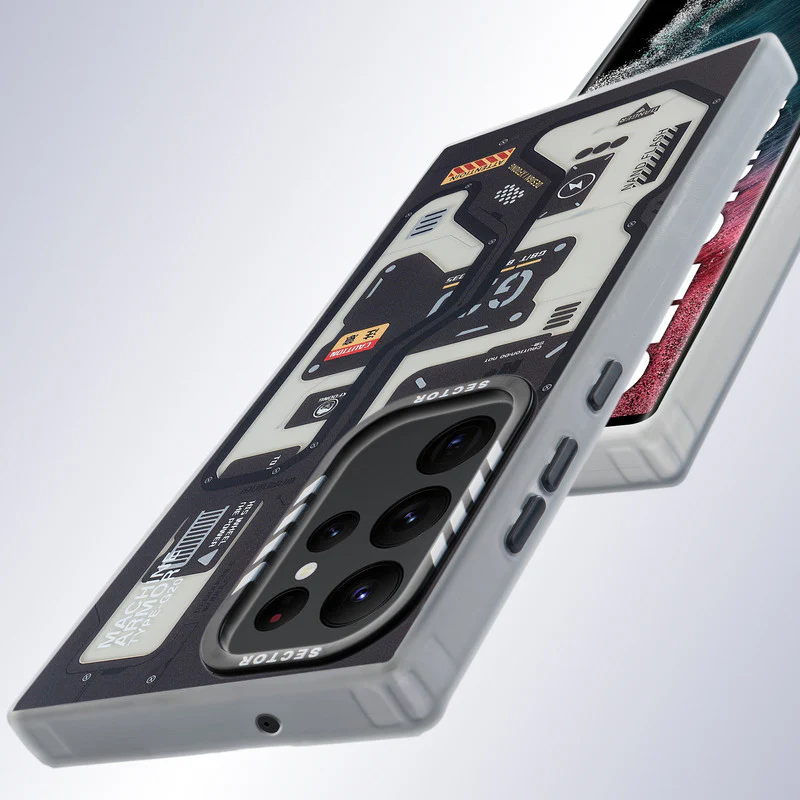 Mechanical Circuit Sector Print Hard Back Cover For Samsung S22 Ultra 5G - Image 6