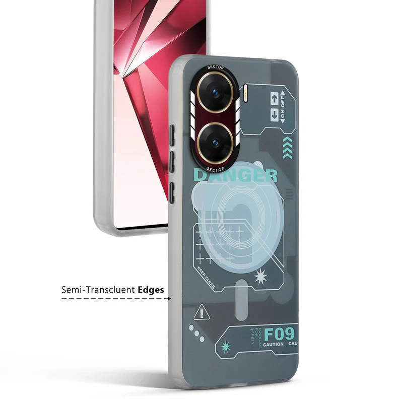 Mechanical Circuit Sector Print Hard Back Cover For Vivo V29e 5G - Image 12