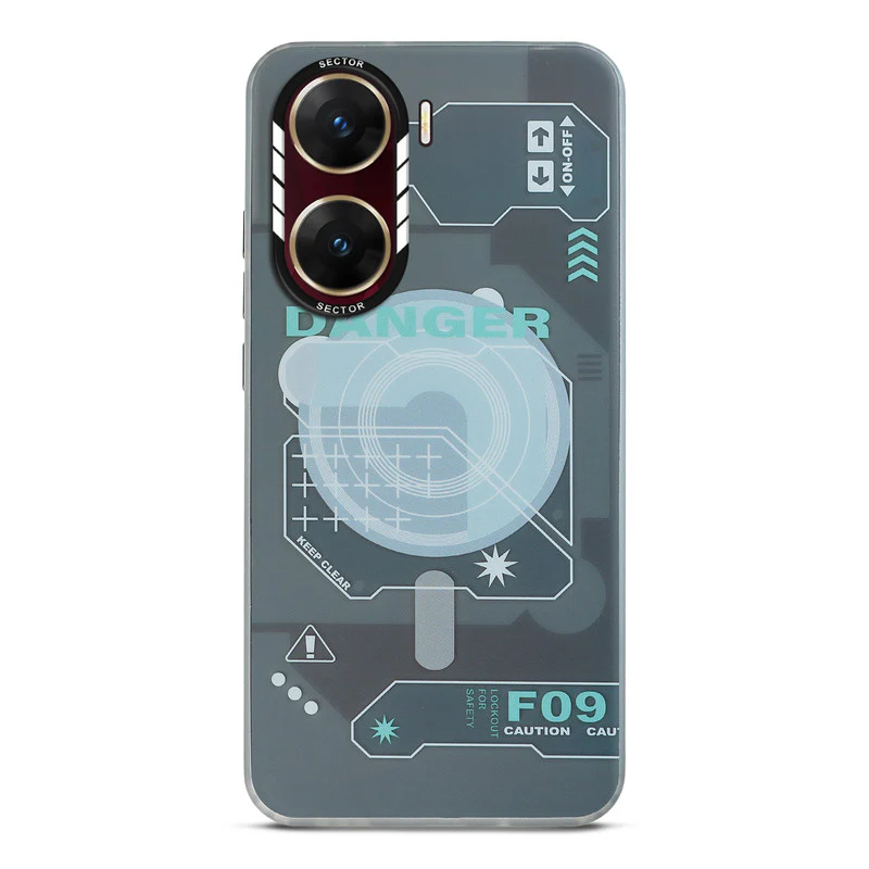 Mechanical Circuit Sector Print Hard Back Cover For Vivo V29e 5G - Image 8